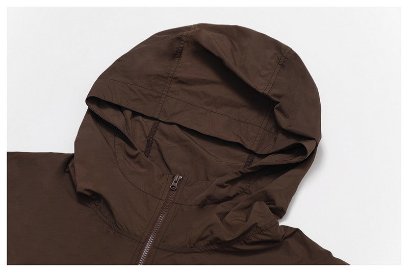 Lightweight Hooded Windbreaker Jacket