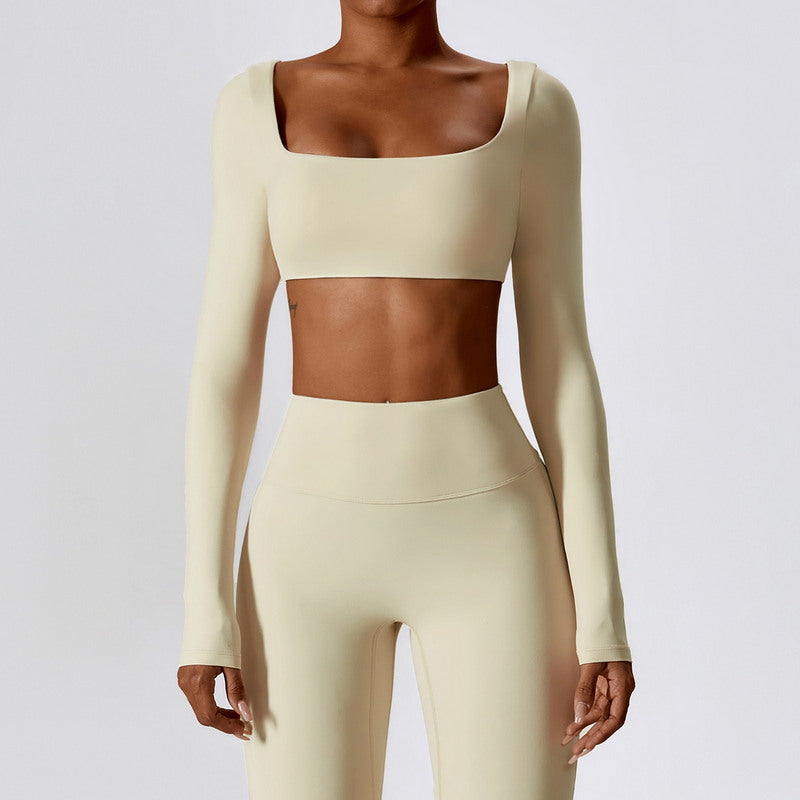 Modern  Active 2-Piece Long Sleeve Sports Top and Leggings Set