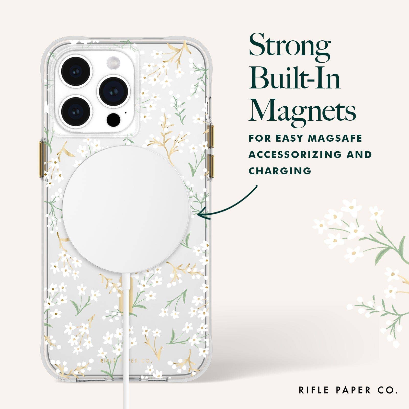 Rifle Paper Co. Petite Fleurs MagSafe - iPhone 15 Pro Max: Petite Fleurs