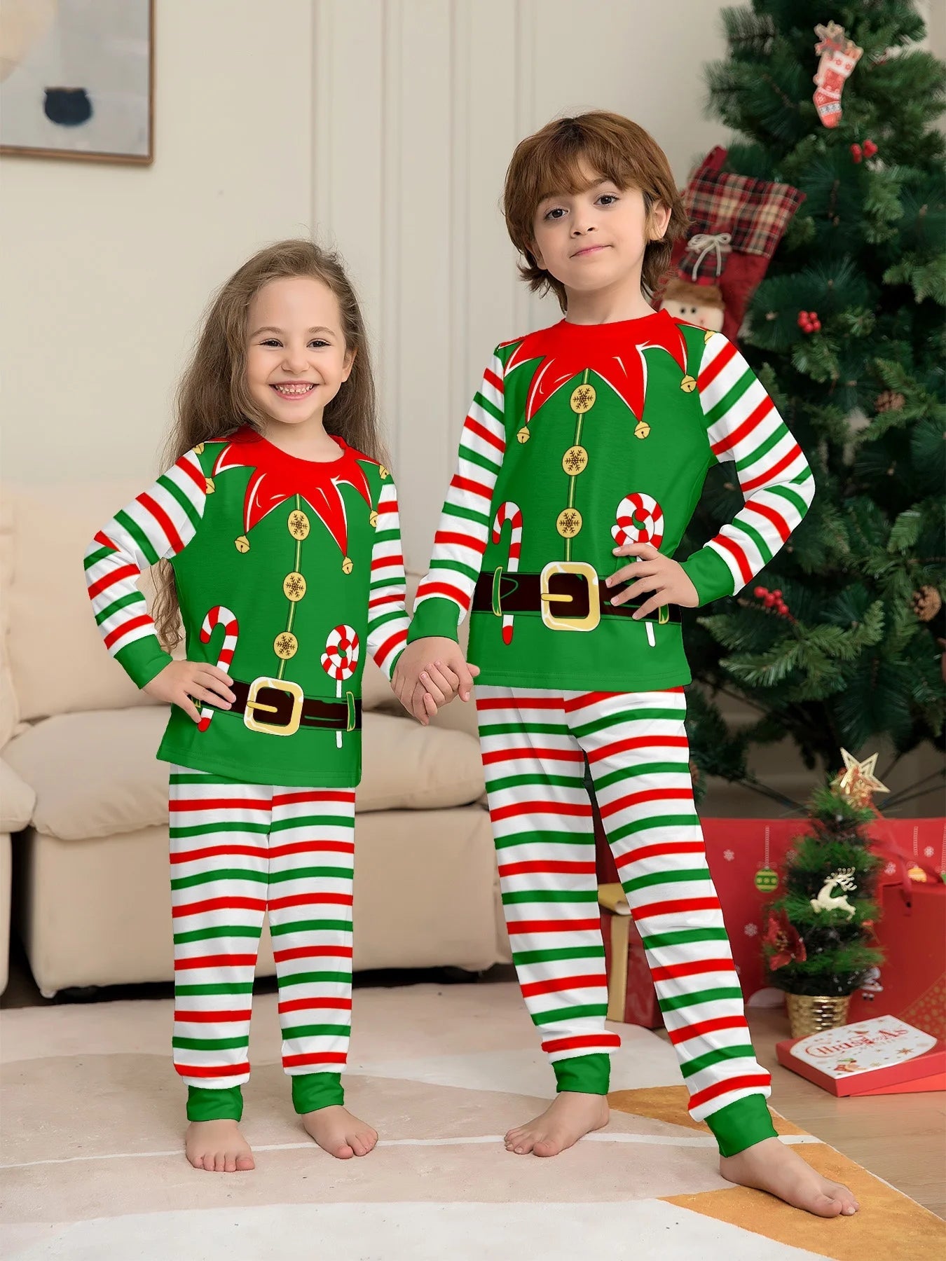 Matching Elf Cozy and Festive Christmas Pajamas for the Whole Family