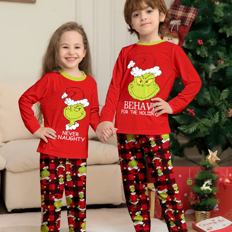 Matching Grinch Behave for the Holidays Print Cozy and Festive Christmas Pajamas for the Whole Family