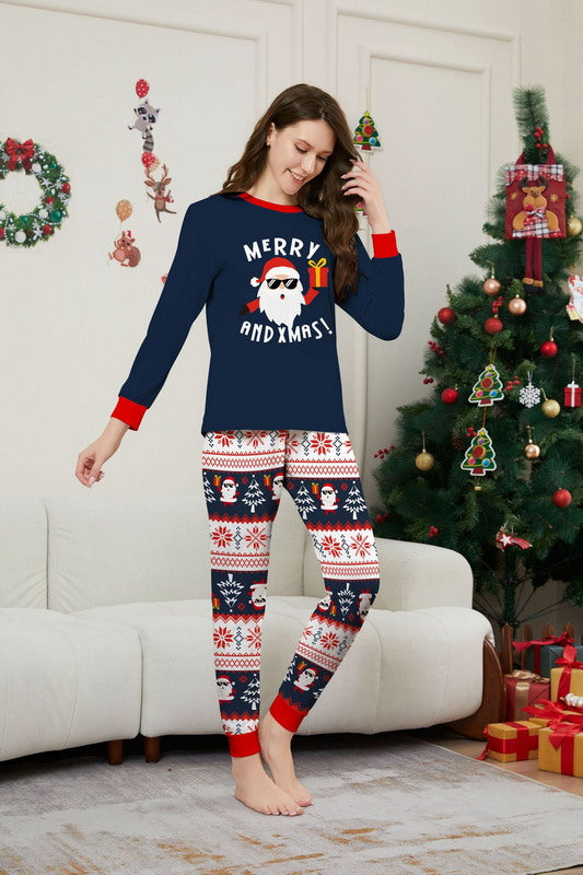 Matching Merry Christmas Santa Print Cozy and Festive Christmas Pajamas for the Whole Family