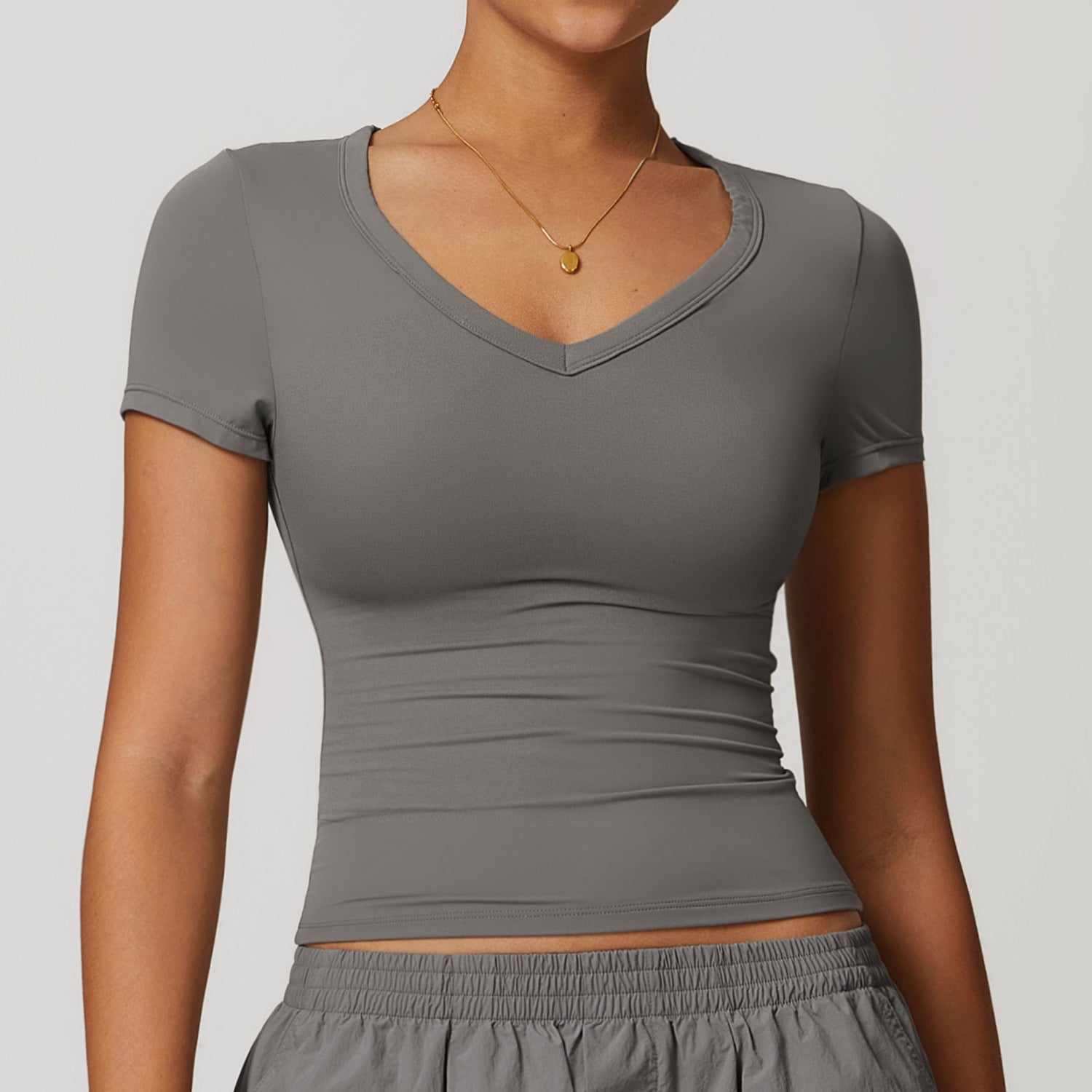 V-Neck Sports Crop Top