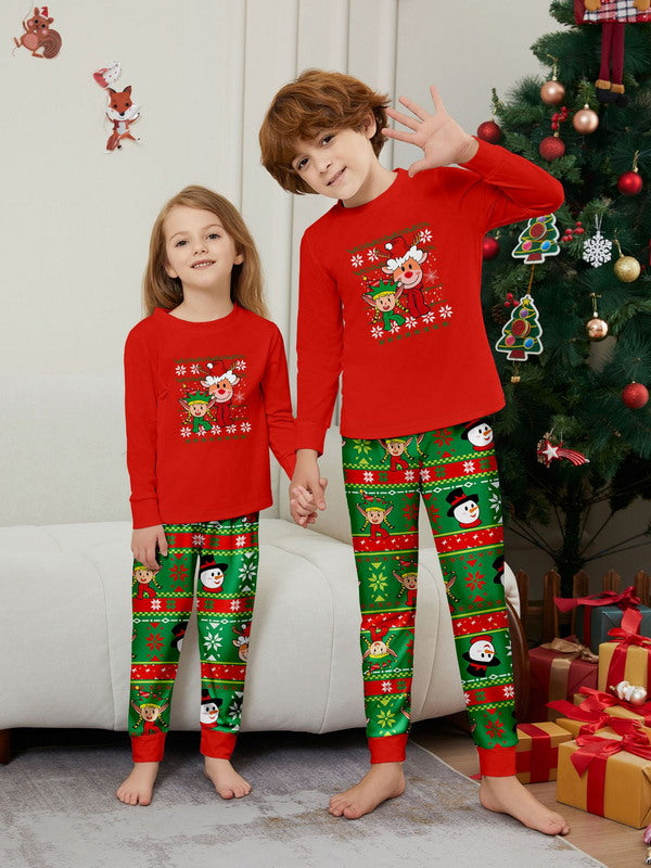 Matching Merry Christmas Reindeer Print Cozy and Festive Christmas Pajamas for the Whole Family