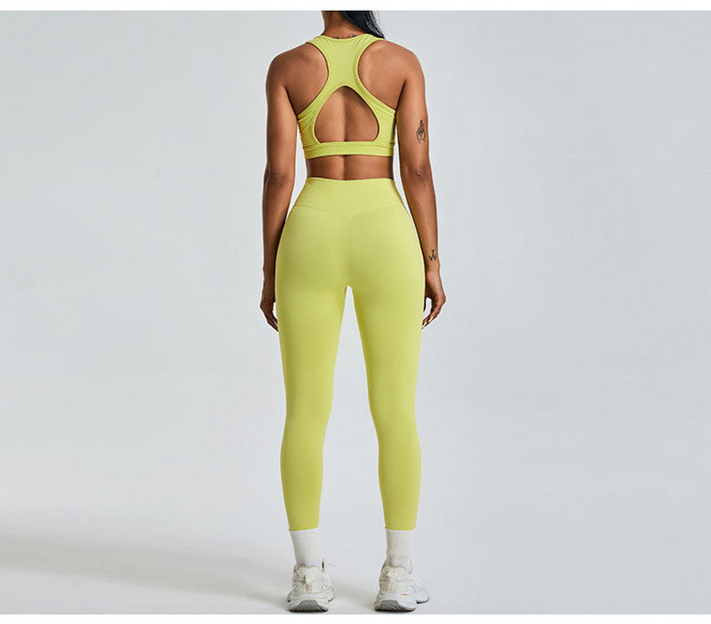 Yoga Sports Top and Leggings Set