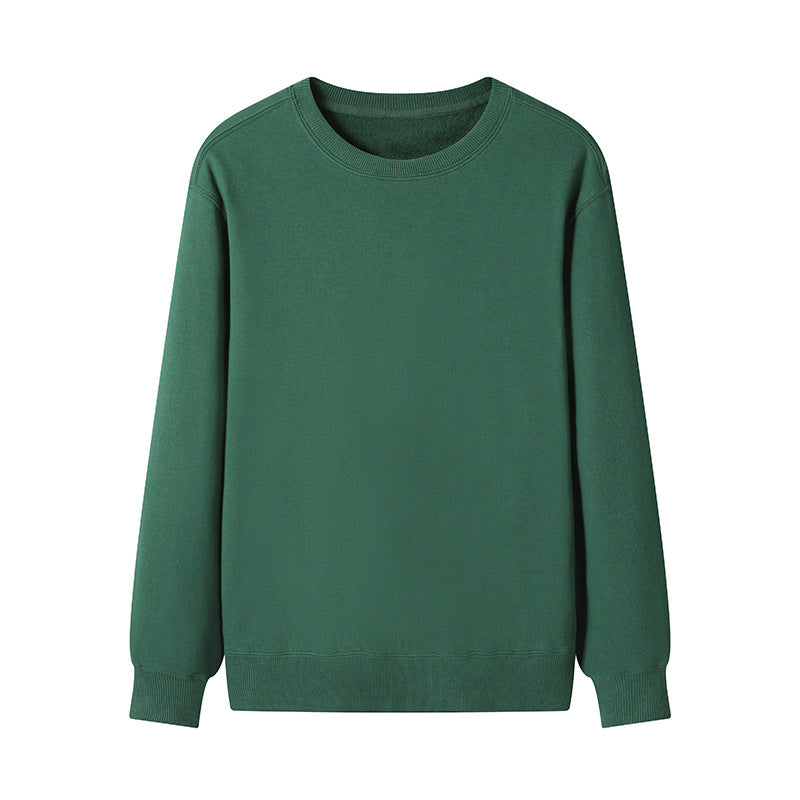 Solid Color 100% Cotton Crewneck Pullover