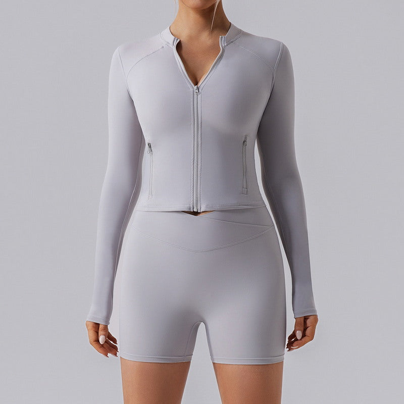 Full Zip Long Sleeve Sports Top