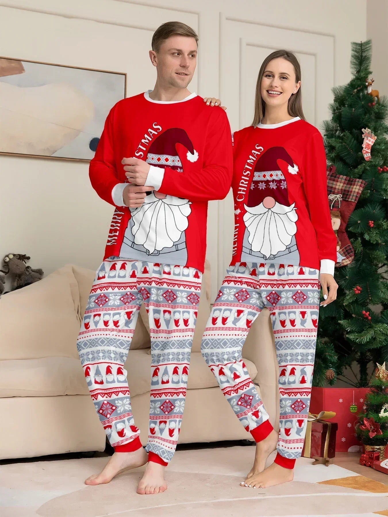 Matching Merry Christmas Santa Claus Cozy and Festive Christmas Pajamas for the Whole Family