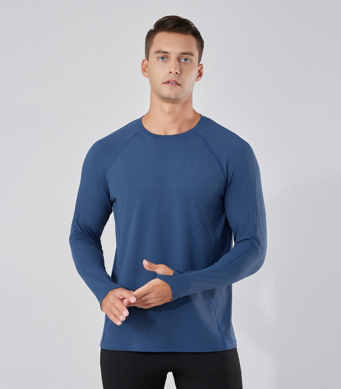 Men’s Plain Quick Dry Long Sleeve Running Shirt