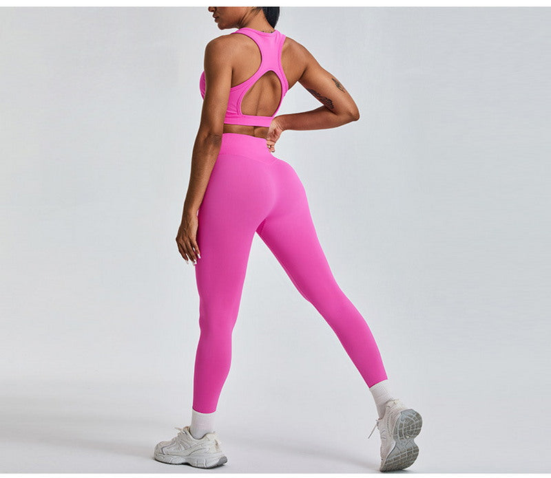 Yoga Sports Top and Leggings Set