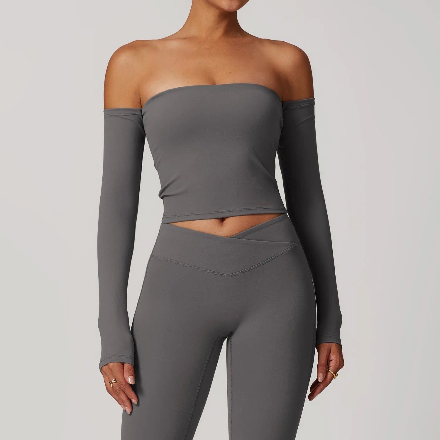 Seamless Zip-Up Long Sleeve Sports Top