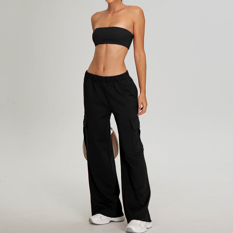 High-Waisted Cargo Pants