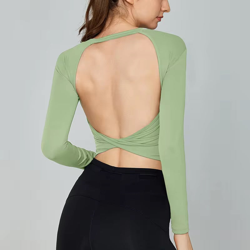 Open-Back Long Sleeve Yoga Top