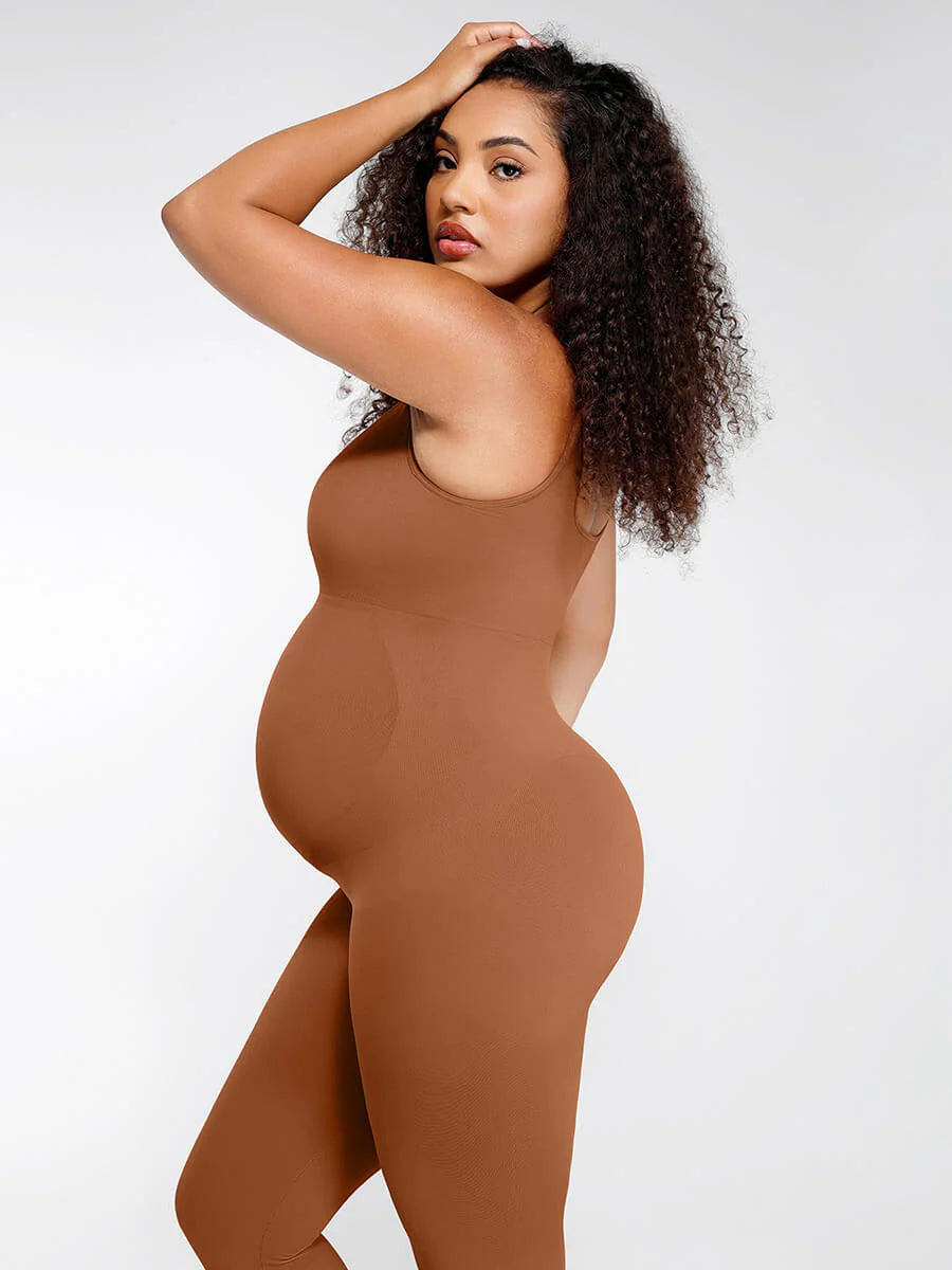 Modern Active Seamless Eco-friendly🌿 Back Lifting Abdominal Support Maternity Catsuit Jumpsuit