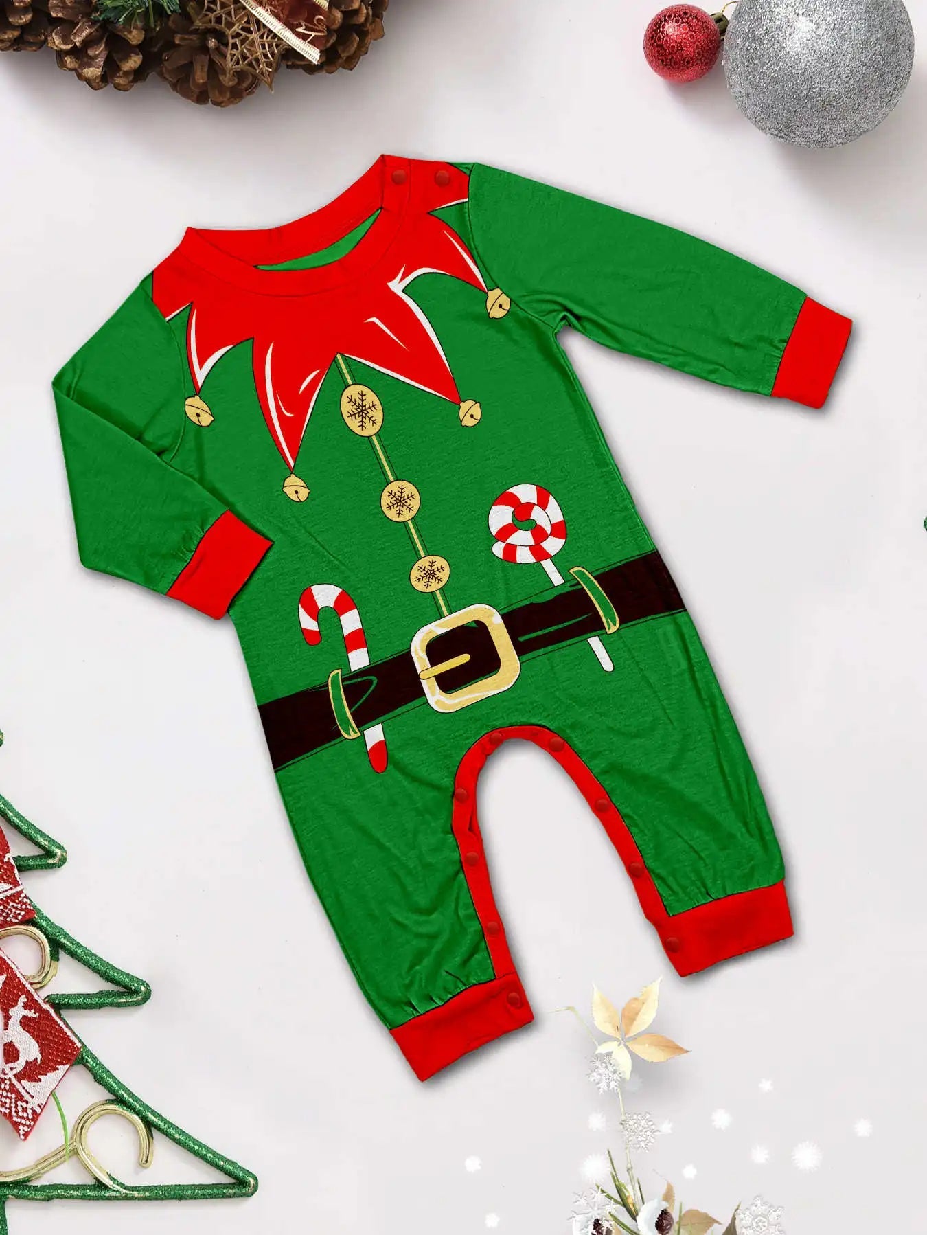 Matching Elf Cozy and Festive Christmas Pajamas for the Whole Family