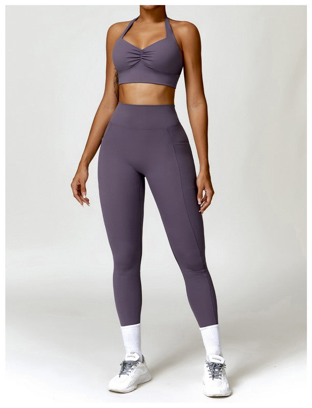 Modern Active Seamless 2-Piece Leggings with Pocket  Activewear Set