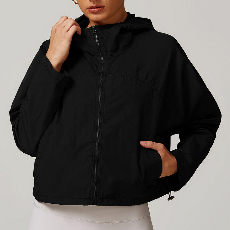 Lightweight Hooded Windbreaker Jacket