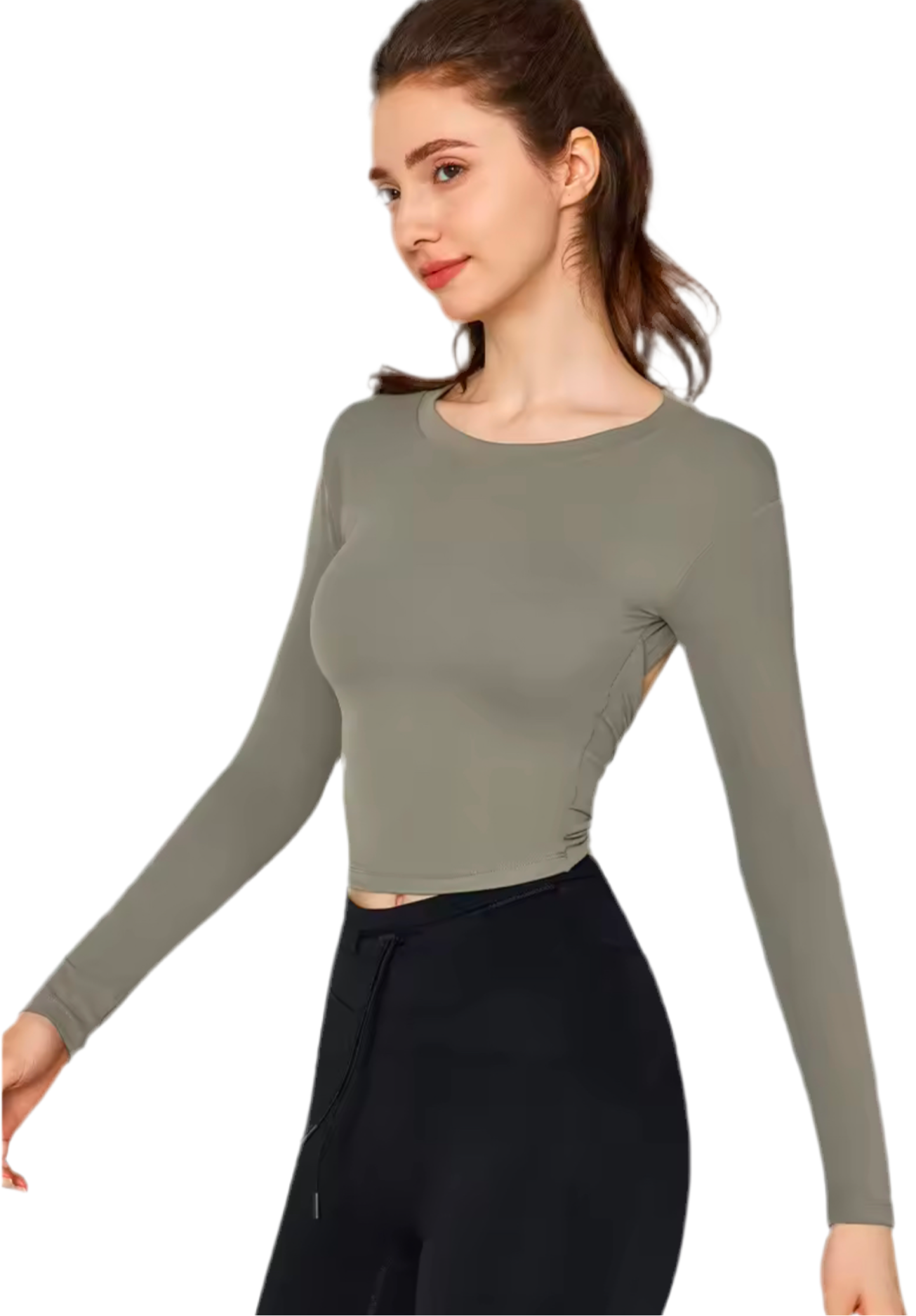 Open-Back Long Sleeve Yoga Top