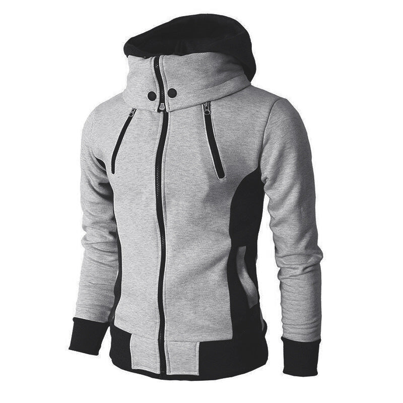 Casual Hooded Double Zip-Up Jacket