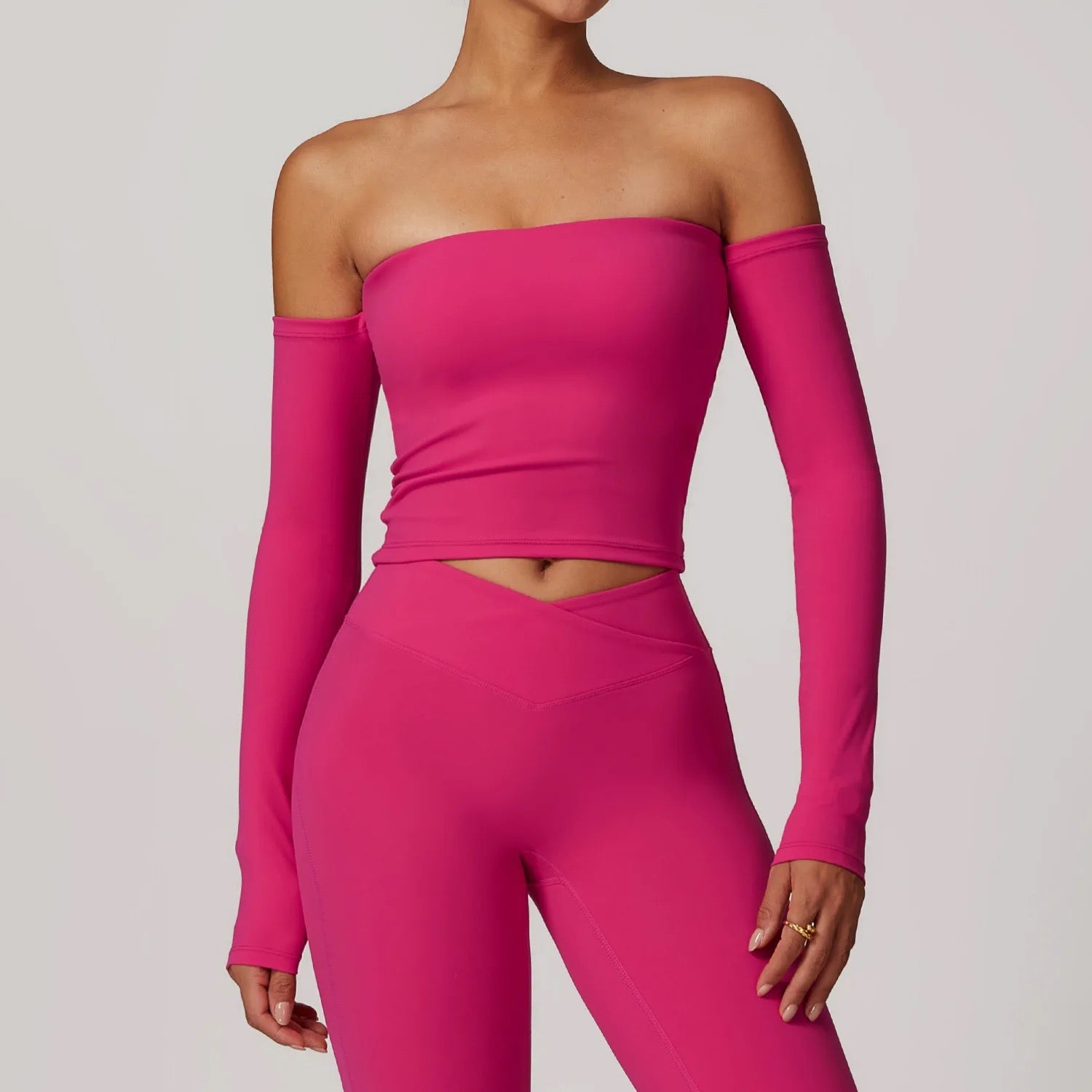 Seamless Zip-Up Long Sleeve Sports Top