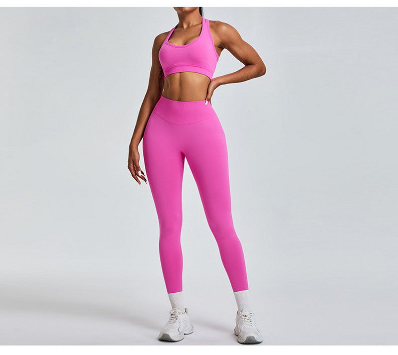 Yoga Sports Top and Leggings Set