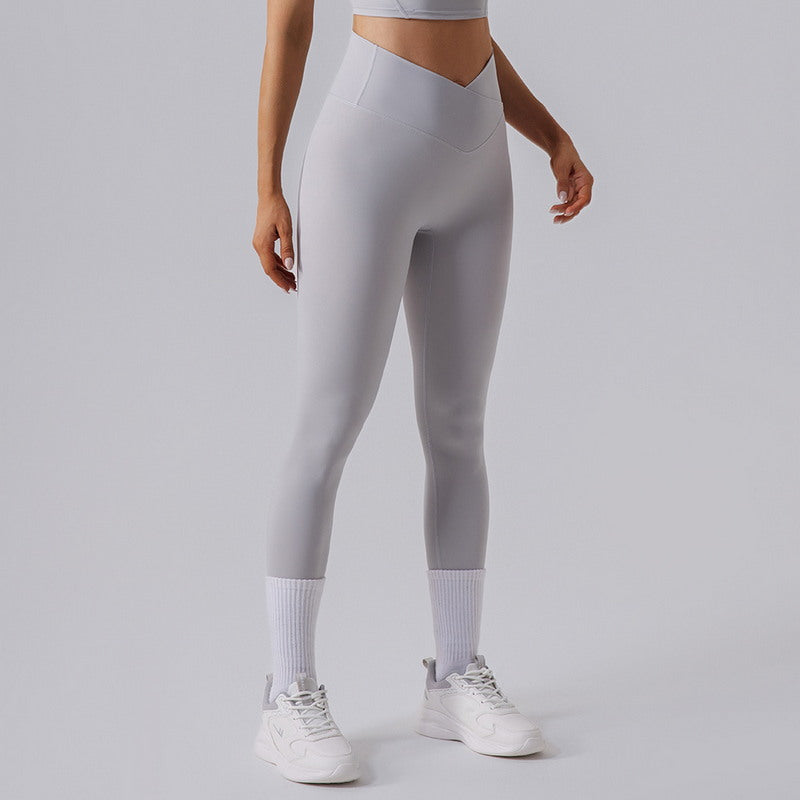 High-Waisted Crossover Yoga Leggings