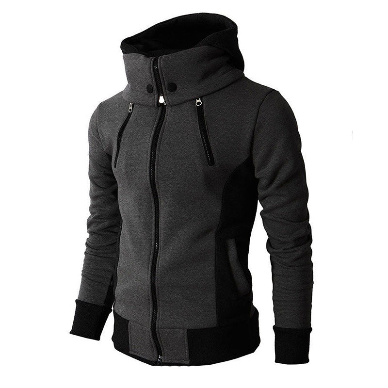 Casual Hooded Double Zip-Up Jacket