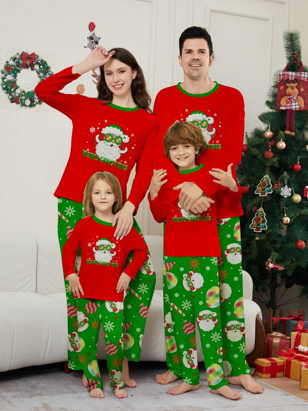 Matching Merry Christmas Santa Print Cozy and Festive Christmas Pajamas for the Whole Family