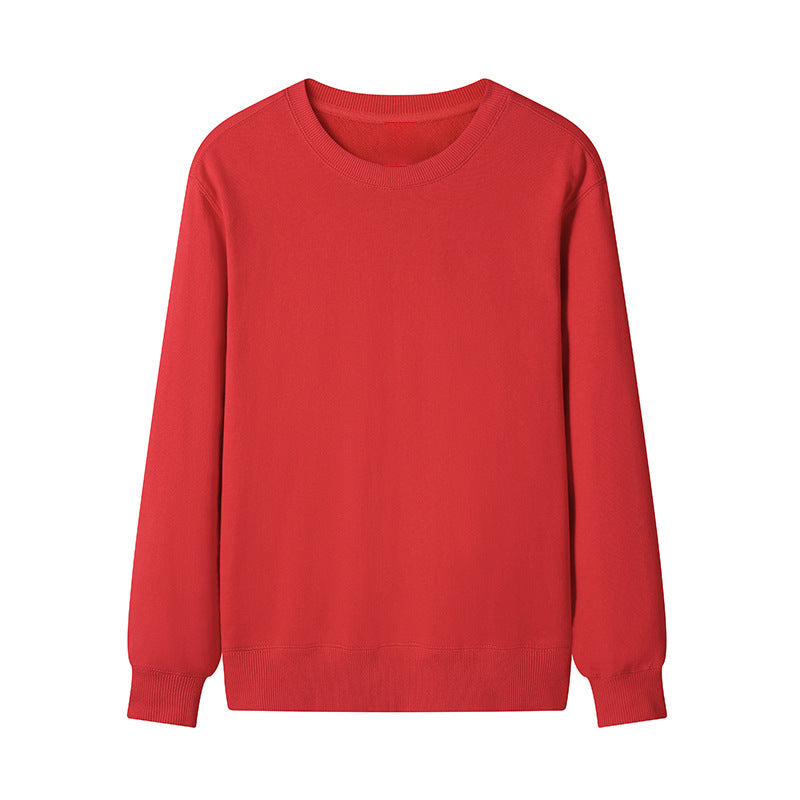 Solid Color 100% Cotton Crewneck Pullover