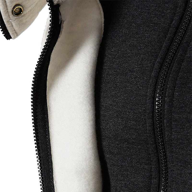 Casual Hooded Double Zip-Up Jacket