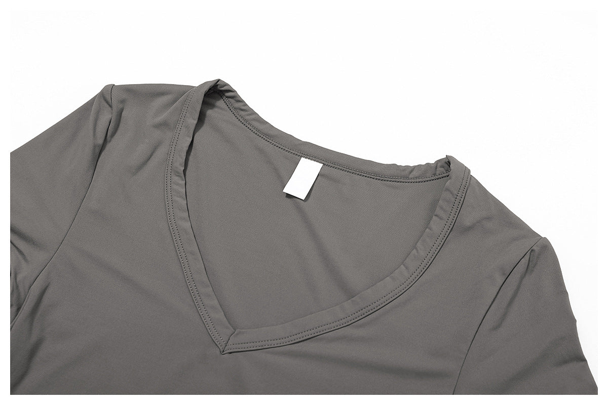 V-Neck Sports Crop Top