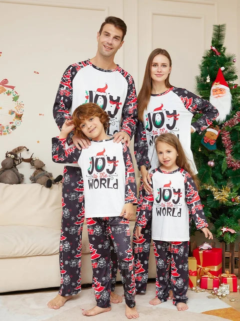 Matching Joy to the World Cozy and Festive Christmas Pajamas for the Whole Family