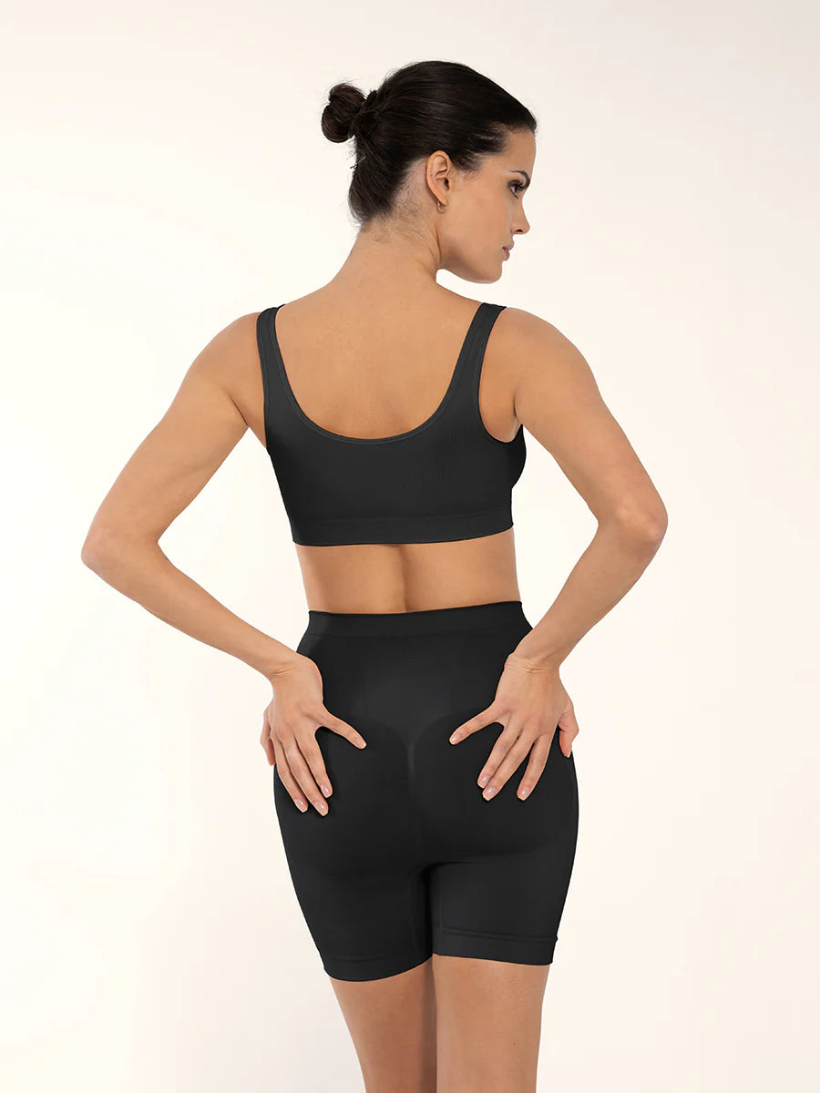 Seamless Shaping Support Bra with Wide Back