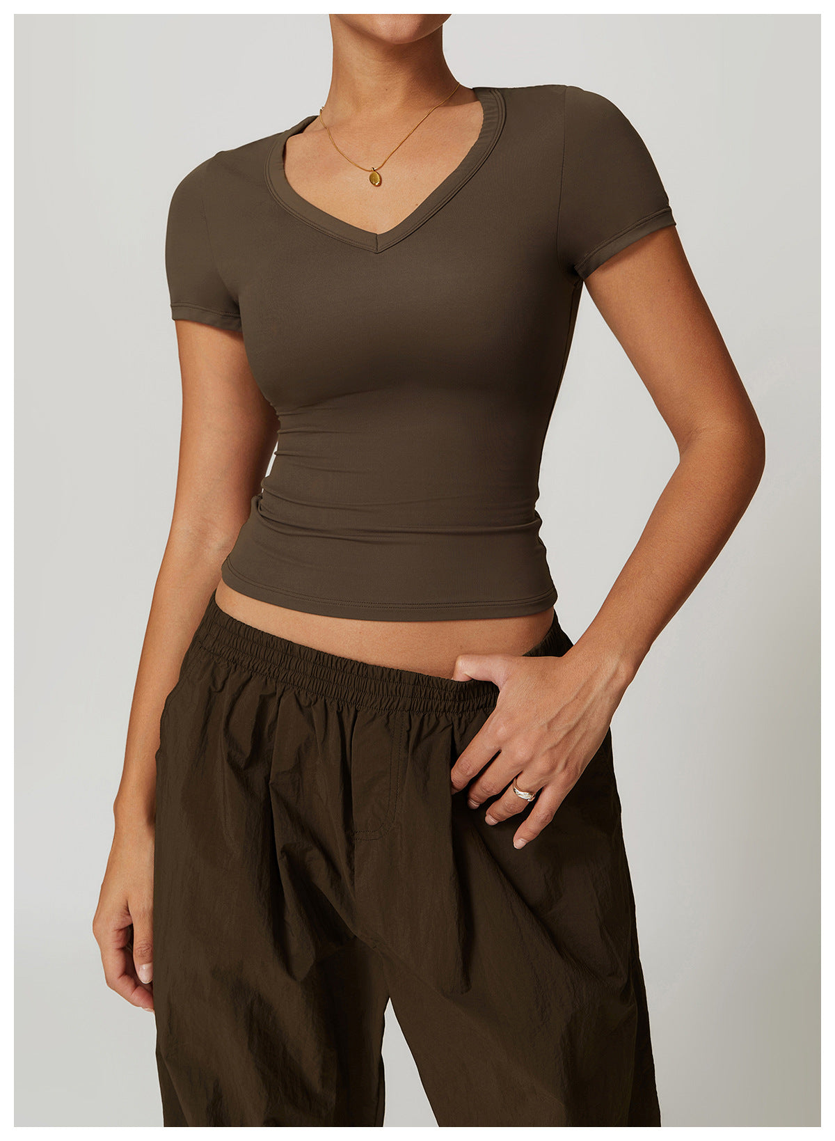 V-Neck Sports Crop Top