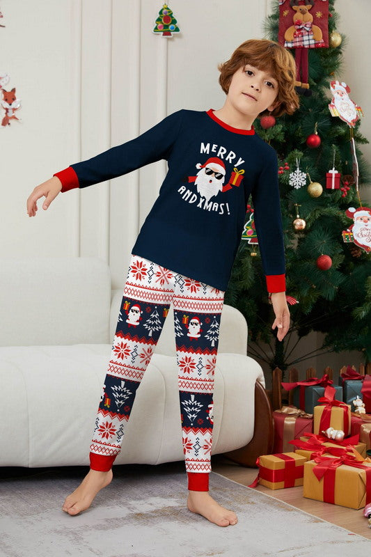 Matching Merry Christmas Santa Print Cozy and Festive Christmas Pajamas for the Whole Family