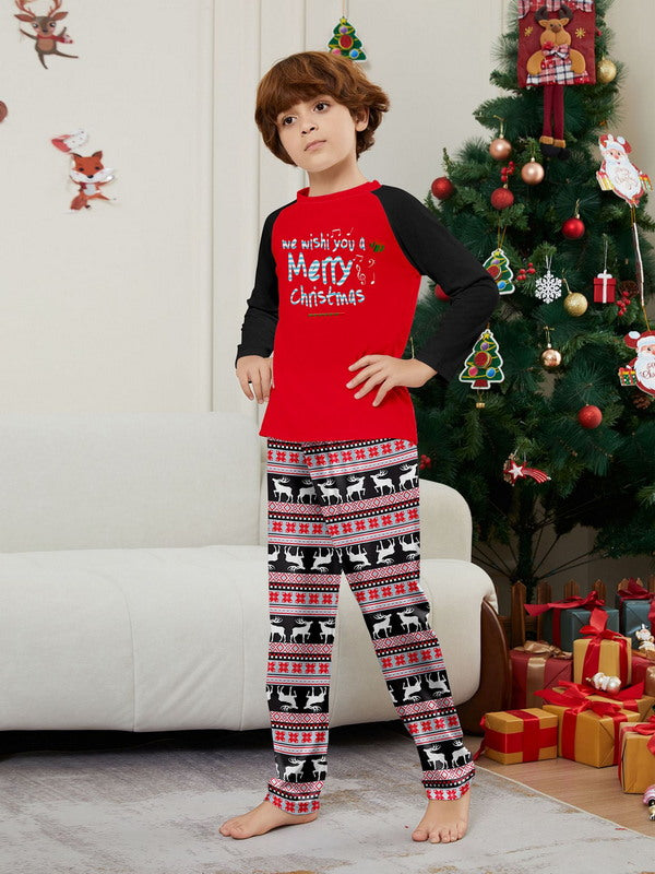 Matching Merry Christmas Reindeer Print Cozy and Festive Christmas Pajamas for the Whole Family