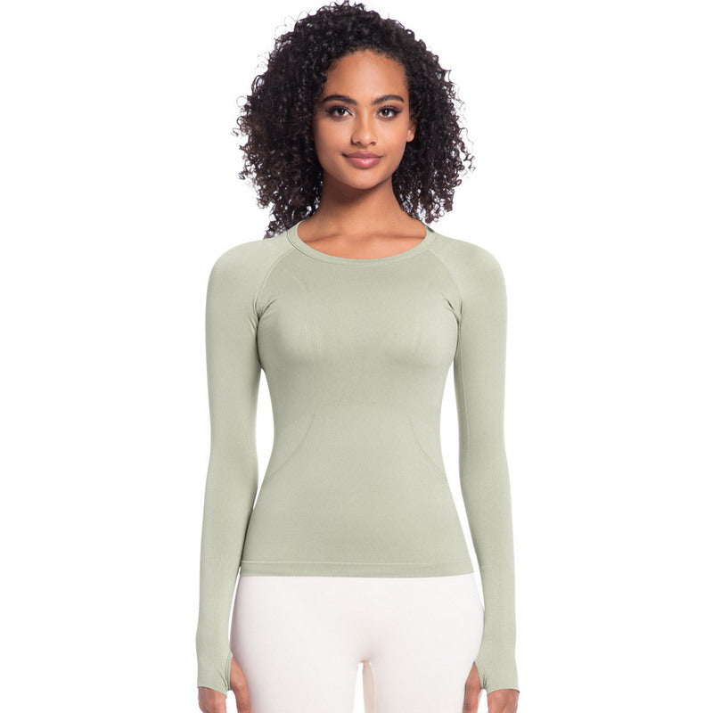 Seamless Long-Sleeve Sports Top