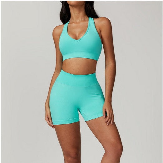 Modern Active Seamless Activewear 2-Piece Set Shorts and Sports Bra