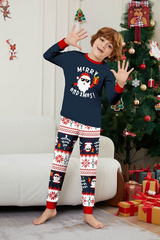 Matching Merry Christmas Santa Print Cozy and Festive Christmas Pajamas for the Whole Family