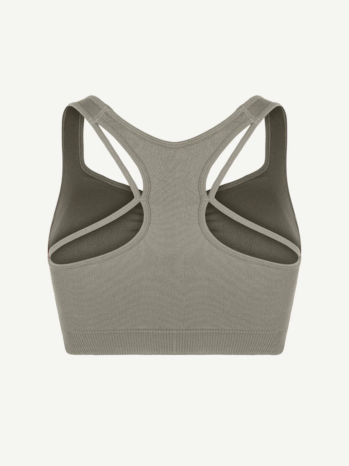 Seamless Bust Support Racerback Sports Bra with Removable Cups