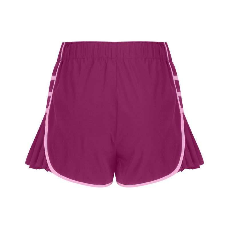 Modern Active High Waist Pleated Sports Shorts