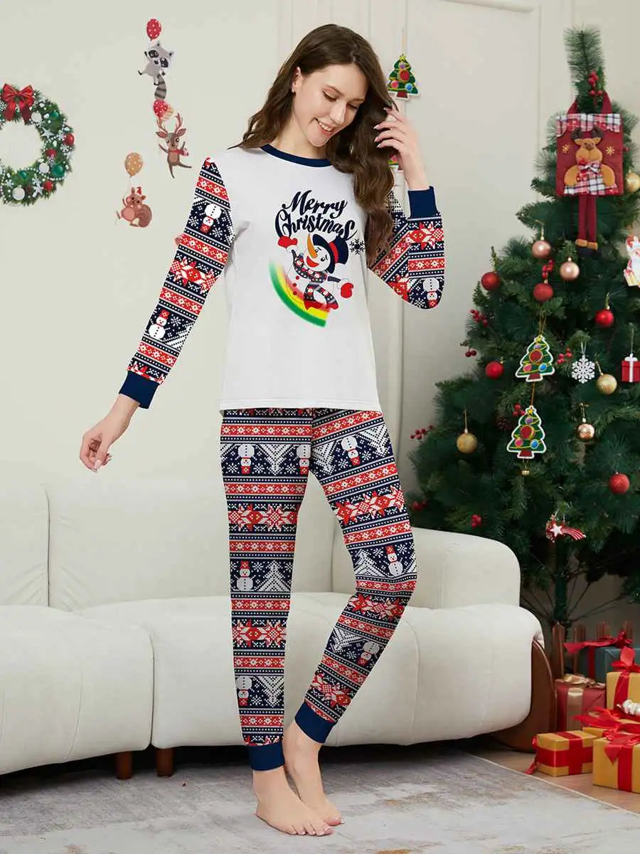 Matching Snowman Cozy and Festive Christmas Pajamas for the Whole Family