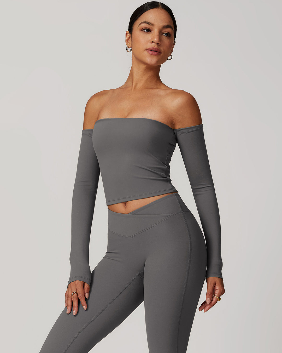 Seamless Zip-Up Long Sleeve Sports Top