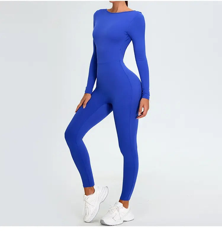 U-Back Long Sleeve One-Piece Suit