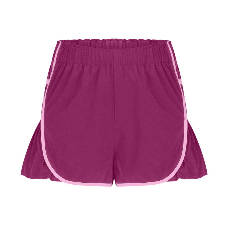 Modern Active High Waist Pleated Sports Shorts