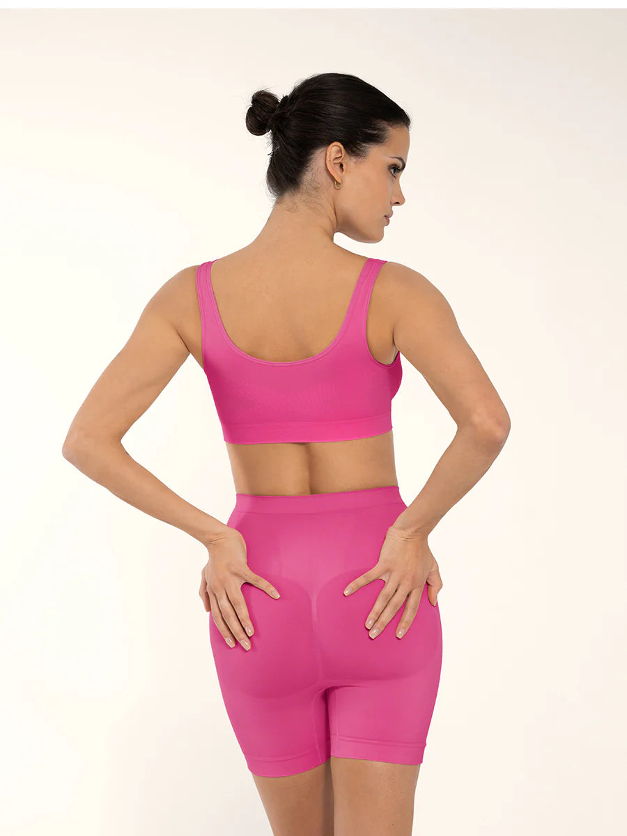 Seamless Shaping Support Bra with Wide Back