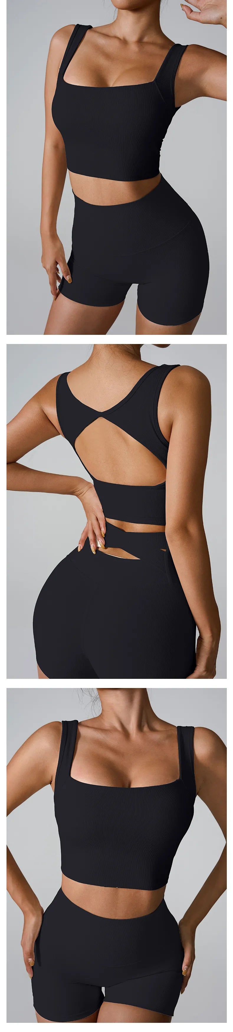 Back Cut-Out Sports Yoga Vest