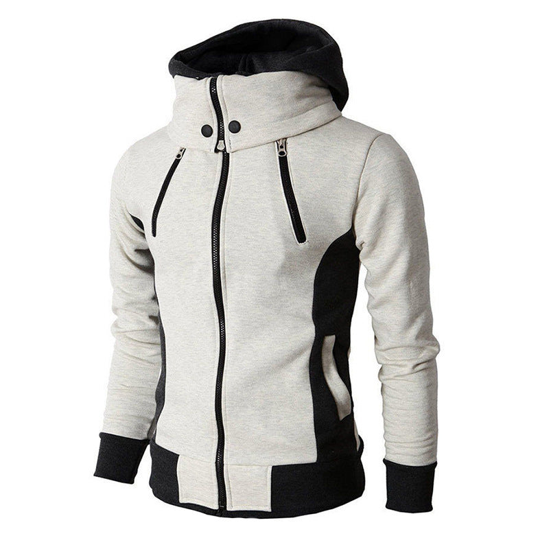 Casual Hooded Double Zip-Up Jacket