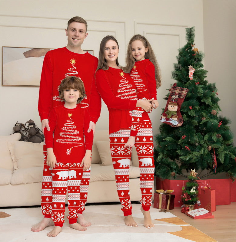 Matching Merry Christmas Tree Print Cozy and Festive Christmas Pajamas for the Whole Family