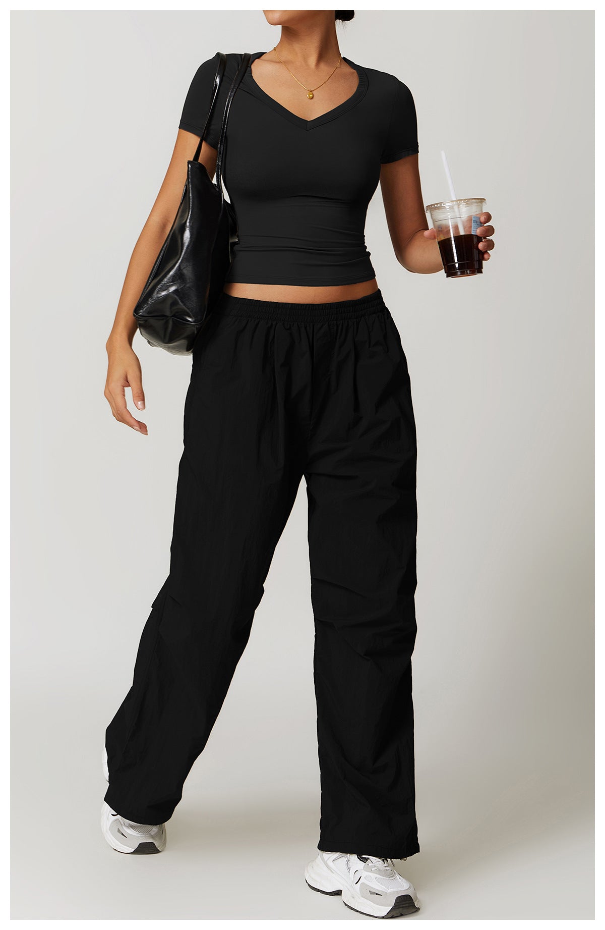 Yoga Sports Top and Cargo Pants Set